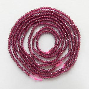1.8mm AAA Pyrope Garnet Beads Micro Faceted Beads 15&quot; Natural Garnet Gemstone Beads Beading Crafter Gift
