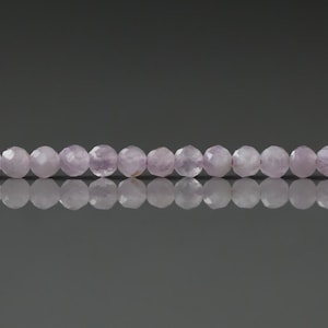 3mm AAA Kunzite Micro Faceted Beads Genuine Lilac Kunzite Beads 15" Sparkly Gemstone Beads for Jewelry Making Bild 1