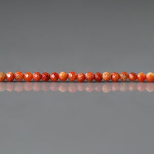 Perles de corail éponge naturel 2 mm Perles micro-facettes Perles de corail véritable 15" Perles de pierres précieuses scintillantes pour la fabrication de bijoux Cadeau pour bricoleur image 2