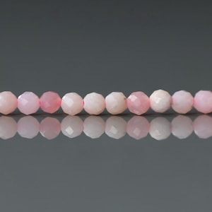 Perles d'opale rose péruvienne 3 mm 15" opale rose perles de pierres précieuses véritables opale naturelle pour la fabrication de bijoux artisanat cadeau perles
