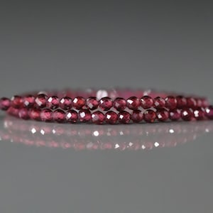 2mm AAA Rhodolite Garnet Beads Faceted Beads 15" Natural Purple Garnet Gemstone Beads Beading Crafter Gift