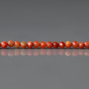Perles de corail éponge naturel 2 mm Perles micro-facettes Perles de corail véritable 15" Perles de pierres précieuses scintillantes pour la fabrication de bijoux Cadeau pour bricoleur image 3