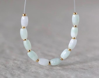 4mm AAA Burma Jade Beads 10 PCs Burmese Jadeite Beads Oval Genuine Gemstone Beads Natural Jade Green for Jewelry Making Beading Craft Gift