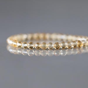 3mm Natural AAA Citrine Beads Faceted 4" Raw Genuine Gemstone Beads for Jewelry Making Beading Craft Gift Beads November Birthstone