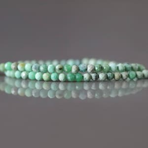 2.5mm Variscite Micro Faceted Beads 15" Green Rare Gemstone Beads for Jewelry Making Beading Gift Crafter