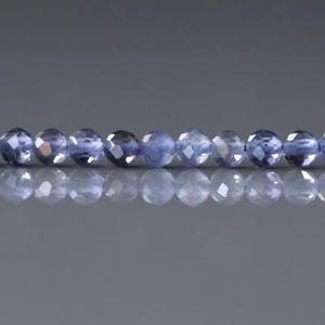 3mm AAA Iolite Micro Faceted Beads Genuine Beads 15" Sparkly Gemstone Beads Beading Crafter Gift