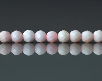 3mm Natural Queen Conch Beads Micro Faceted Genuine Shell Beads 15" Gemstone Jewelry Making Gift for crafter