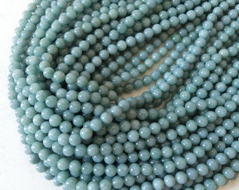 6.5mm Burma Jade Beads 15&quot; Burma Jadeite Genuine Gemstone Beads Natural Jade for Jewelry Making Beading Craft Gift Beads