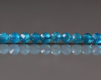 3mm Peacock Apatite Faceted Beads 15" Genuine Gemstone Beads for Jewelry Making Beading Craft Gift Beads
