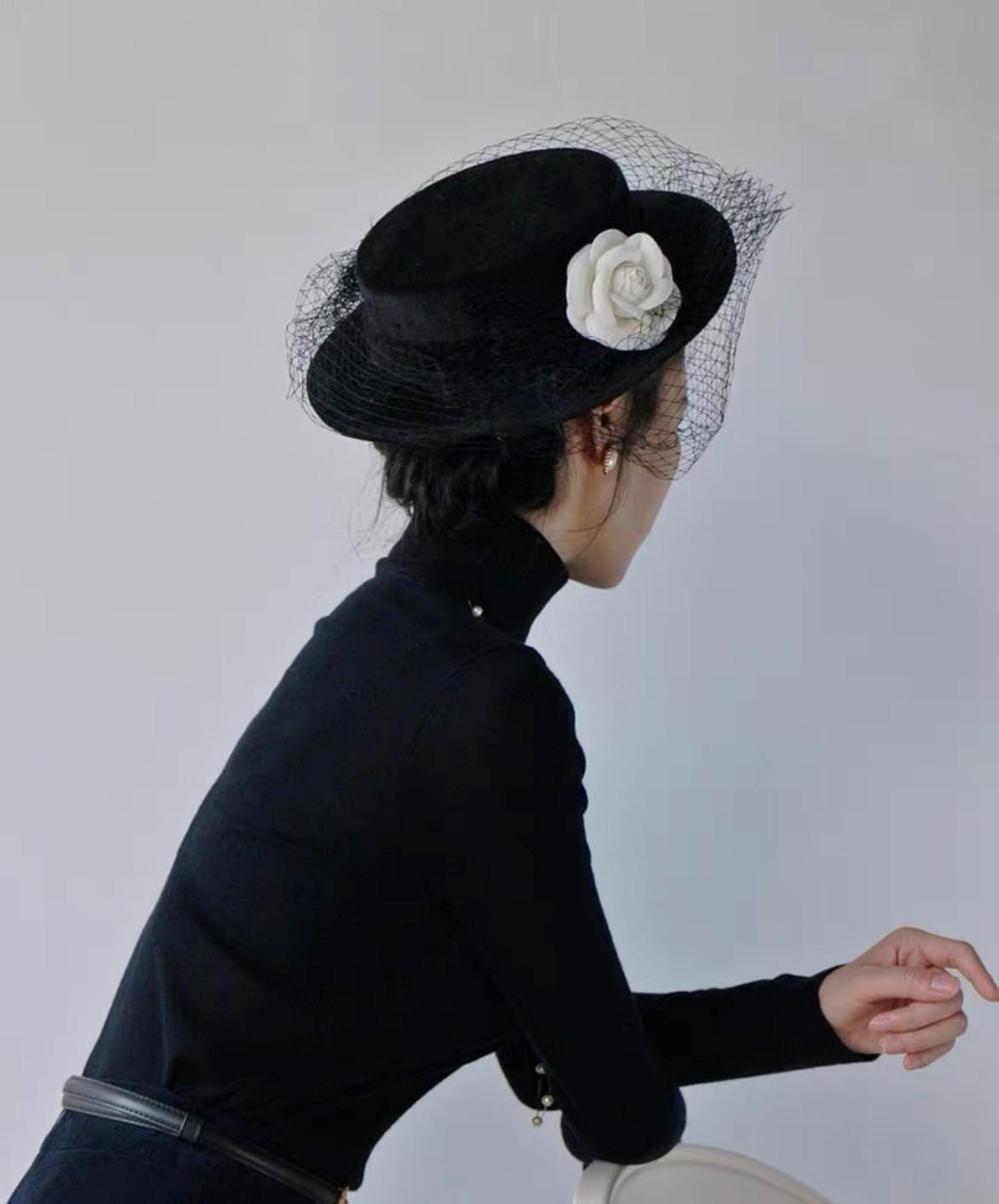 Chapeau De Poupée Mignonnette Française XIXème - Velours Et Soie - Occasion