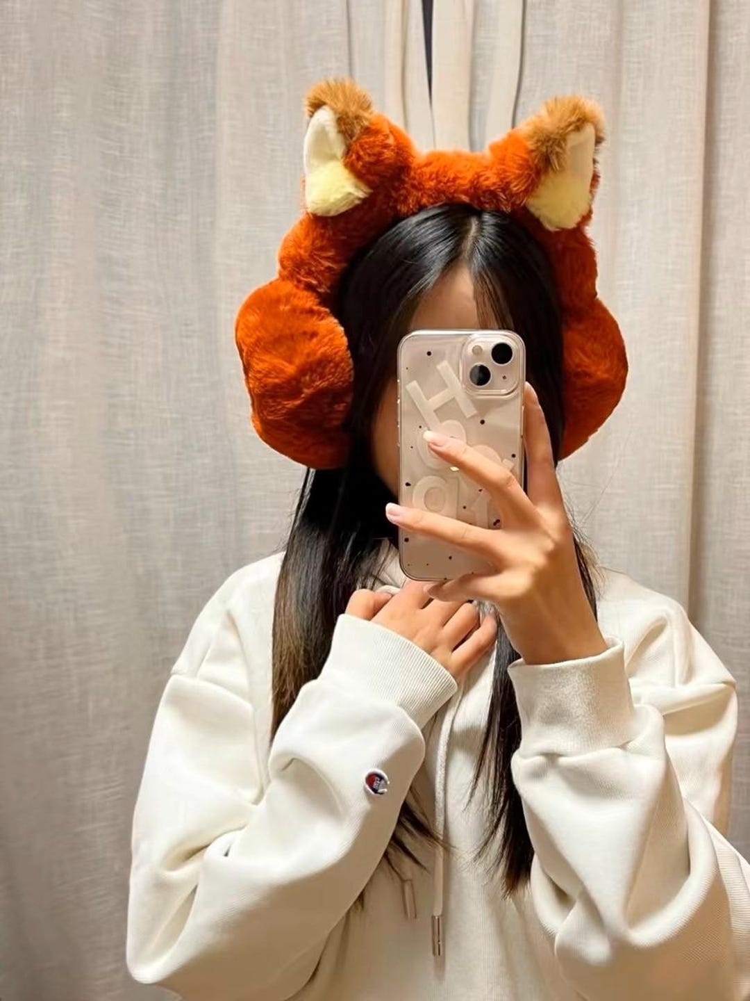 Fox Earmuffs: Plush Orange Winter Ear Warmers - Etsy