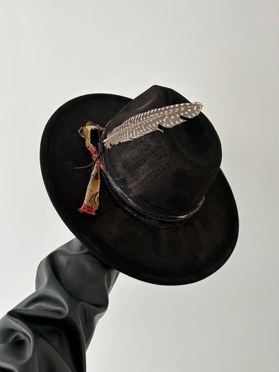 Black Ribbon Accent Fedora Classic Fedora with Black Ribbon Accent w/ Free Shipping | eBay main image 2