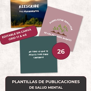 Publicaciones de plantillas de Instagram, Salud Mental, Historia, Redes sociales, IG Participación, Plantillas de Canva