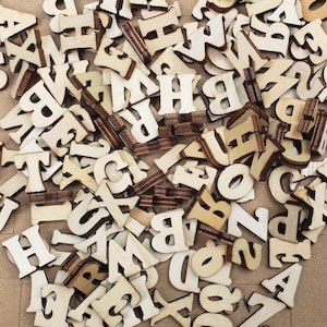 100 pieces Custom Wooden Letters : Personalized Craft Supplies