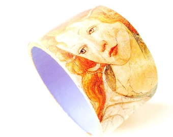 Bracelet manchette VÉNUS et les trois grâces de Botticelli pastel par The Sausage
