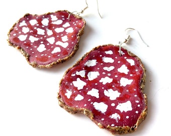 Boucles d'oreilles TRANCHES DE SAUCISSON pâte polymère saucisson aux herbes ou au poivre par The Sausage