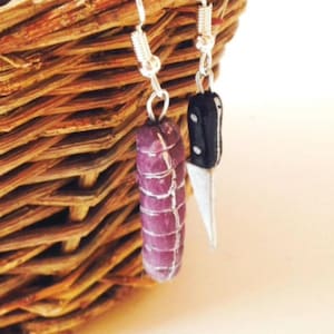 Earrings UK listing The MOUNTAIN SAUSAGE miniature dry sausage by The Sausage