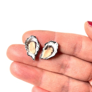 PICK your OYSTER JEWEL handmade miniature oysters jewel polymer clay mini food by The Sausage