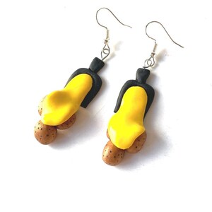 Earrings dangle THE ULTIMATE RACLETTE miniature food cheese raclette with potatoes earrings ski jewel by The Sausage