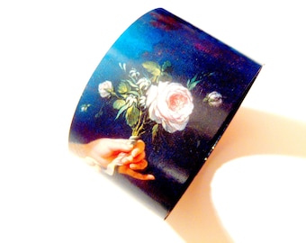 Bracelet ROMANTIQUE NOIR base cartonnée Marie Antoinette bracelet par The Sausage