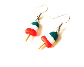 Earrings mini POPSICLES polymer clay by The Sausage original creation December 2011