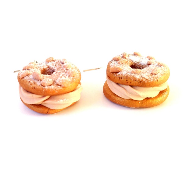 Boucles d'oreilles LES PARIS BREST sur commande gâteaux gourmands miniatures par The Sausage