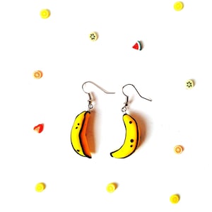 PICK your BANANA JEWEL made by The Sausage I&#39;ve got the banana so you can have one too Dangle earrings charm necklace ring all handmade