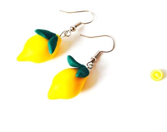 PICK your LEMON JEWELRY polymer clay handmade by The Sausage