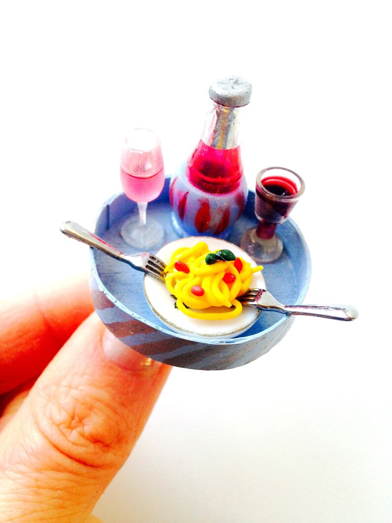Ring La PASTA PER DUE pasta for two miniature scene Etsy