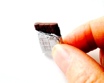 Miniature chocolate tablet for mini gift diorama dollshouse accessory by The Sausage