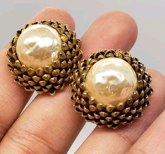 Miriam haskell pearl earrings discount