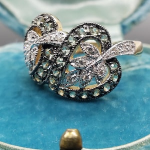 Rare Le Vian Diamond And 14K Gold Diamond Leaf Ring, Elegant Dress ,Cocktail Statement Ring, Fancy Diamond