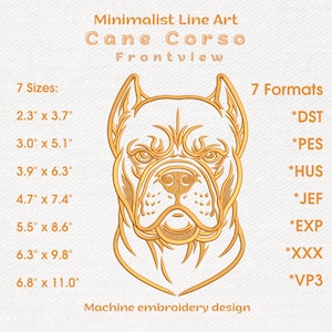 Dog Mom Gift, Italian Mastiff Embroidery Design, Cane Corso Patch, Minimalist Line Art, Machine Embroidery Pattern