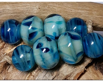 Baltic Sea Handmade Lampwork Beads