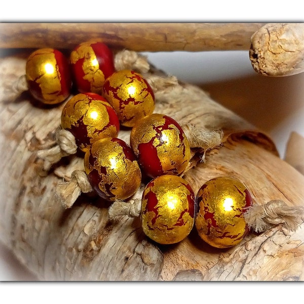 Gold Leaf Accents Handmade Lampwork Bead Headpins 1 pair