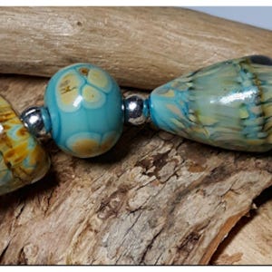 Coppertone Cone Set Handmade Lampwork Beads