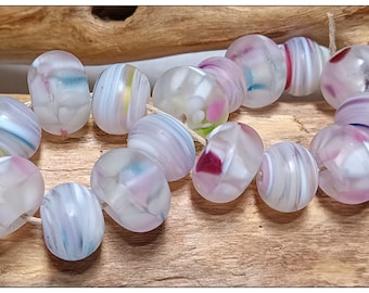 Frosted Birthday Cake Full Set Handmade Lampwork Beads