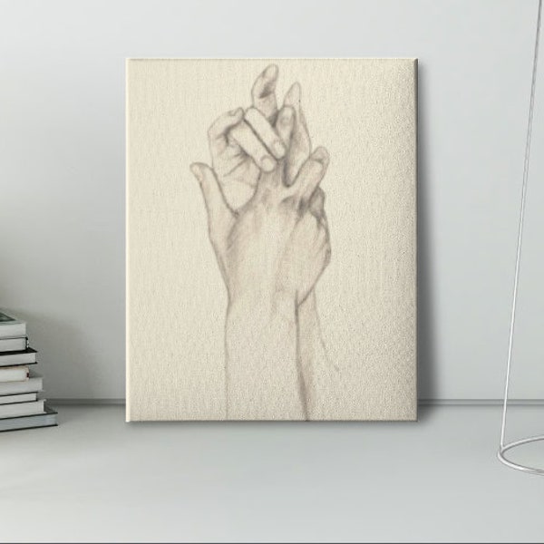 Intricate Pencil Drawing Hands Print - Detailed Fine Art for Home Decor - Unique Wall Art Gift, Pencil Drawing Hands Fine Art Print Hand