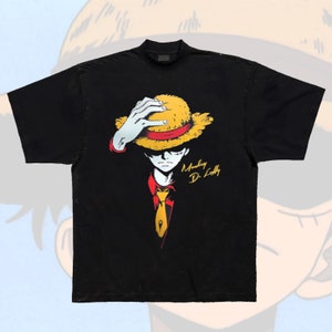 Black t-shirt, One piece, Monkey D. Luffy, gift idea, mugiwara, anime cosplay, anime T-shirt, men's t-shirt, women's t-shirt