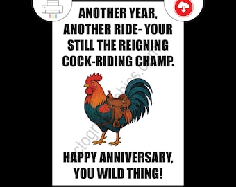 Funny Anniversary Card, Western Humor, Wife, Girlfriend, Gay Couple