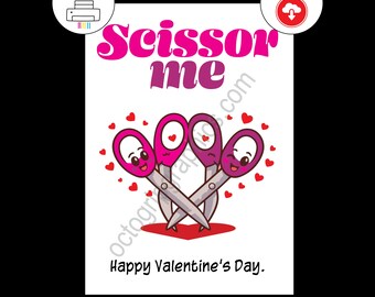 Lesbian Valentine's Day, Funny Scissor Me, LGBTQ Love, Queer Humor