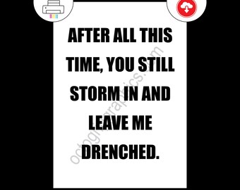Naughty Anniversary Card, Storm In Leave Me Drenched, Dirty Humor Gift