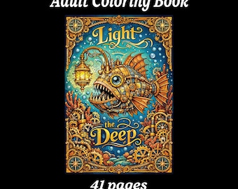 Steam Punk Coloring Book, Adult Coloring, Printable Relaxation Art, (Digital Download)