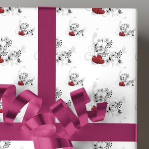 Rollo de papel de regalo gótico para San Valentín, papel de regalo, divertido, único, hecho a mano, estilo dramático, sofisticado, atrevido y hermoso, caprichoso