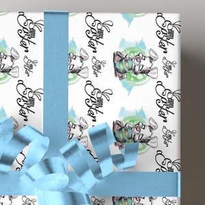 Rotolo di carta da regalo di Pasqua, carta da regalo, divertente, unica nel suo genere, realizzata a mano, stile drammatico, sofisticata, audace e bella, stravagante