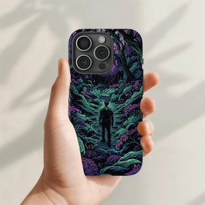 Verfilztes Wald Album Cover iPhone Hülle Cool Bright für iPhone 16 15 14 13 12 11 Tough Phone Cover Band Poster Design