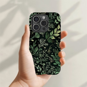 Wald Farn Botanischer Garten Muster iPhone Hülle Niedliche Pflanze iPhone 16 15 14 13 12 11 Hülle Floral Plantstagram Trendy Cover Plantlover Geschenk