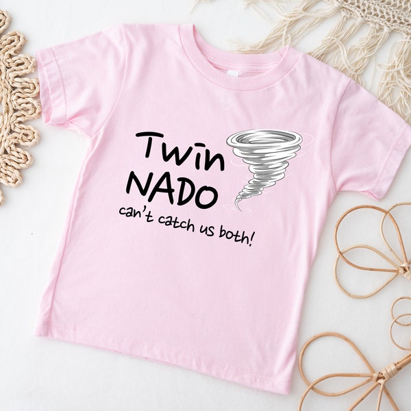 Twinado Shirt, Funny Twin Sibling Tornado T-shirt, Can't Catch Us Both, Birthday Gifts For Daughter and Son, Matching Brother Sister Tee
