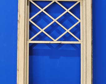 Dies ist eine herunterladbare SVG-Datei für ein Miniaturfenster im Maßstab 1:12, das mehrschichtig ist und sich öffnen lässt.
