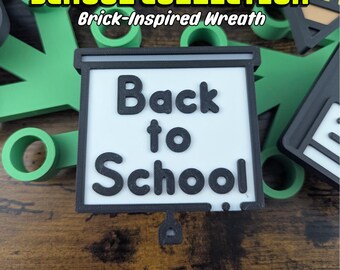 Back to School Sign - Back to School Collection for Giant Brick-Inspired Wreath